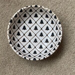 Black/Dark Green and White Tree Patterned Bowl CreativeCo Op